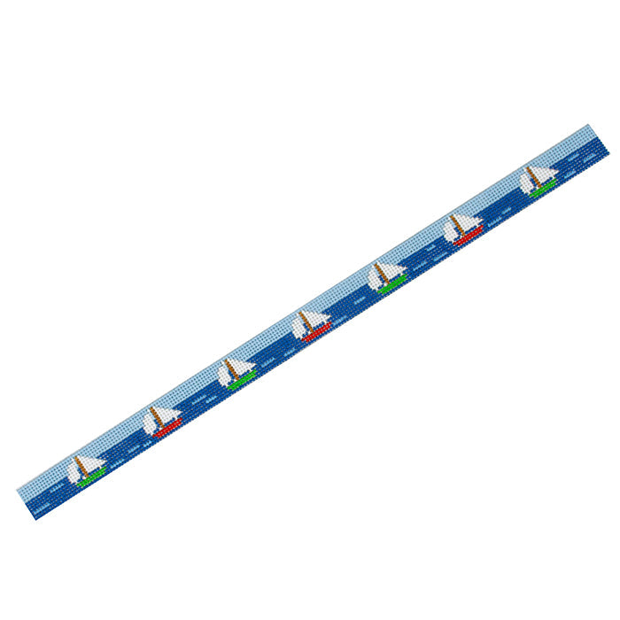 Sunglasses Strap - Sailboats on the Water Painted Canvas Kate Dickerson Needlepoint Collections 