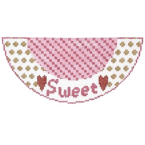 Sweet Kiss on 14 mesh Painted Canvas Two Sisters Needlepoint 