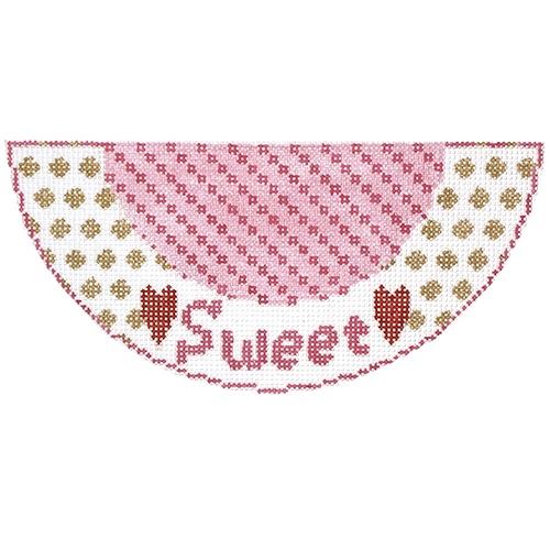 Sweet Kiss on 18 mesh Painted Canvas Two Sisters Needlepoint  - 1