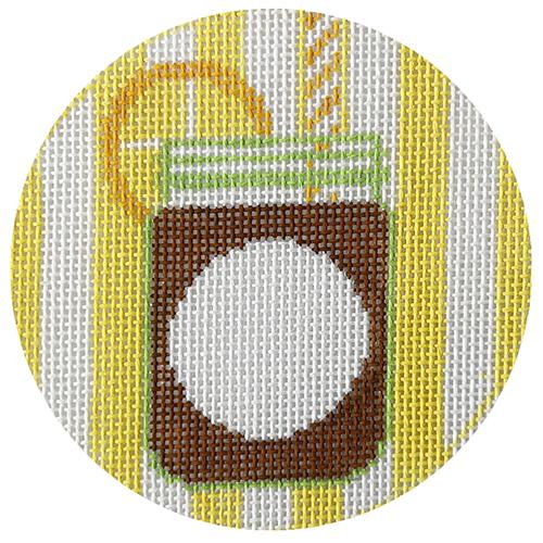 Sweet Tea Monogram Round Painted Canvas Rachel Donley 