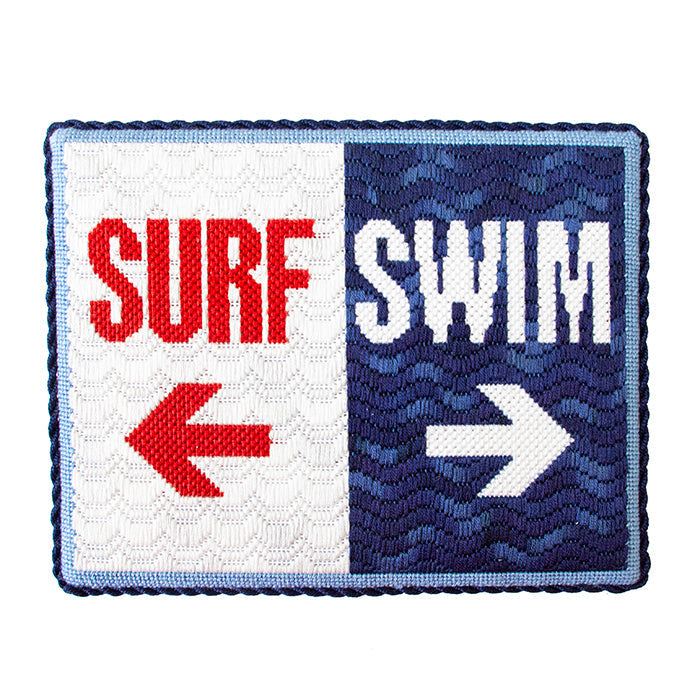 Swim Surf on 13 Printed Canvas Needlepoint To Go 