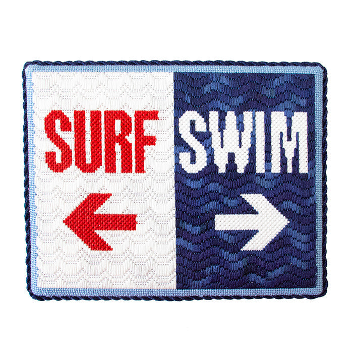 Swim Surf on 13 Printed Canvas Needlepoint To Go 

