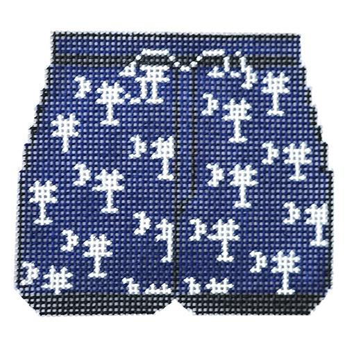 Swimming Trunks - South Carolina Palmetto Painted Canvas The Meredith Collection 