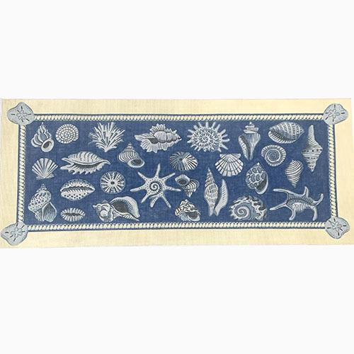 Tahitian Blue Shells Painted Canvas Love You More  - 1