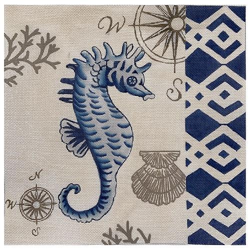 Tahitian Seahorse Painted Canvas Love You More  - 1