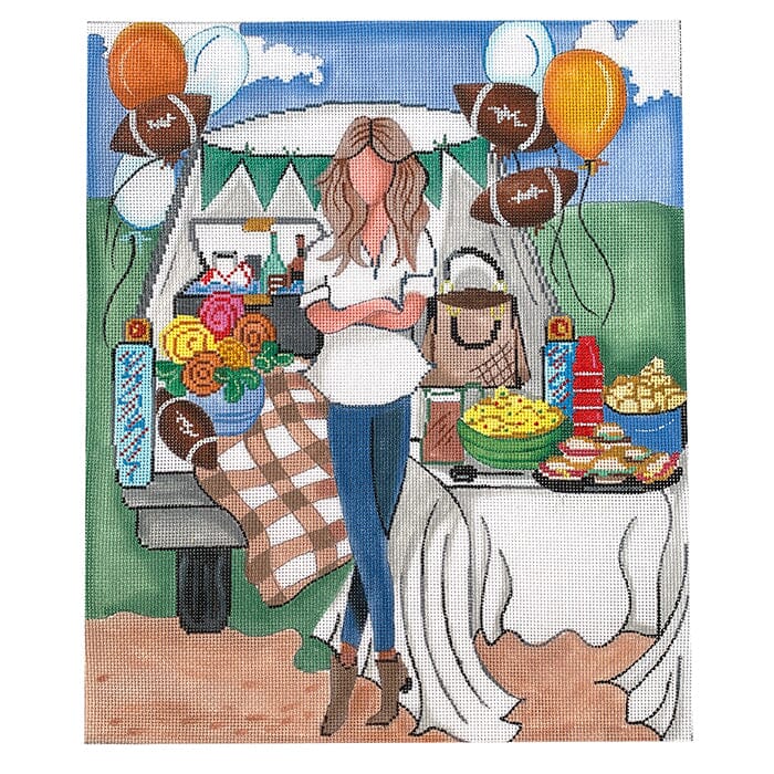 Tailgate Picnic Painted Canvas Patti Mann 