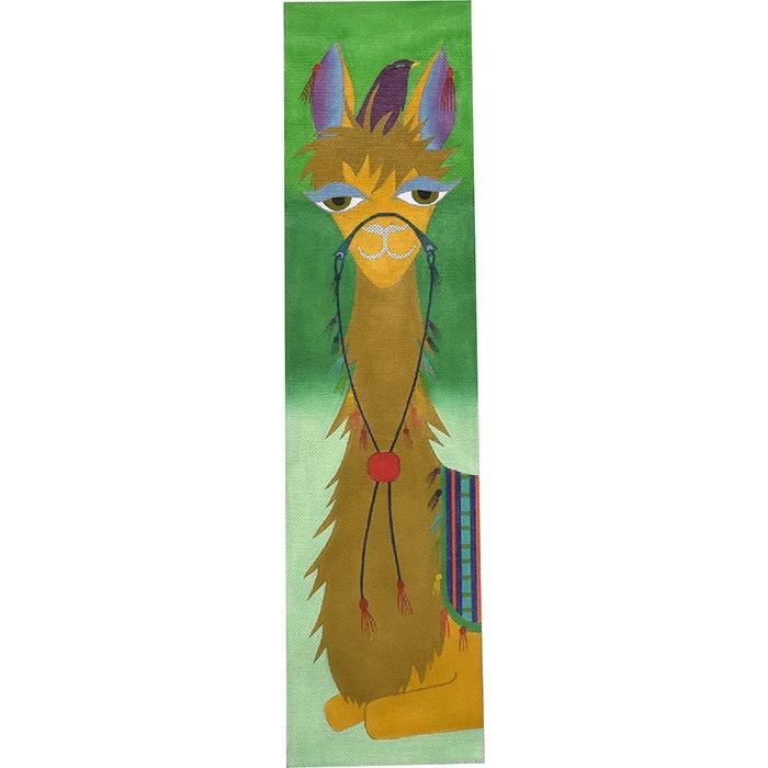 Tall Llama on 18 Painted Canvas Zecca  - 1