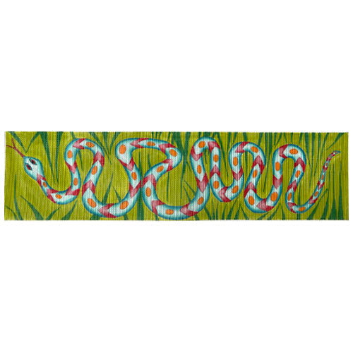 Tall & Long   Snake in the Grass on 13 Painted Canvas Zecca  - 1