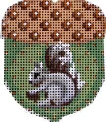 Tan Dot Cap / Squirrel Mini Acorn Painted Canvas Associated Talents 