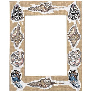 Tan Shell Frame Painted Canvas Cooper Oaks Design 
