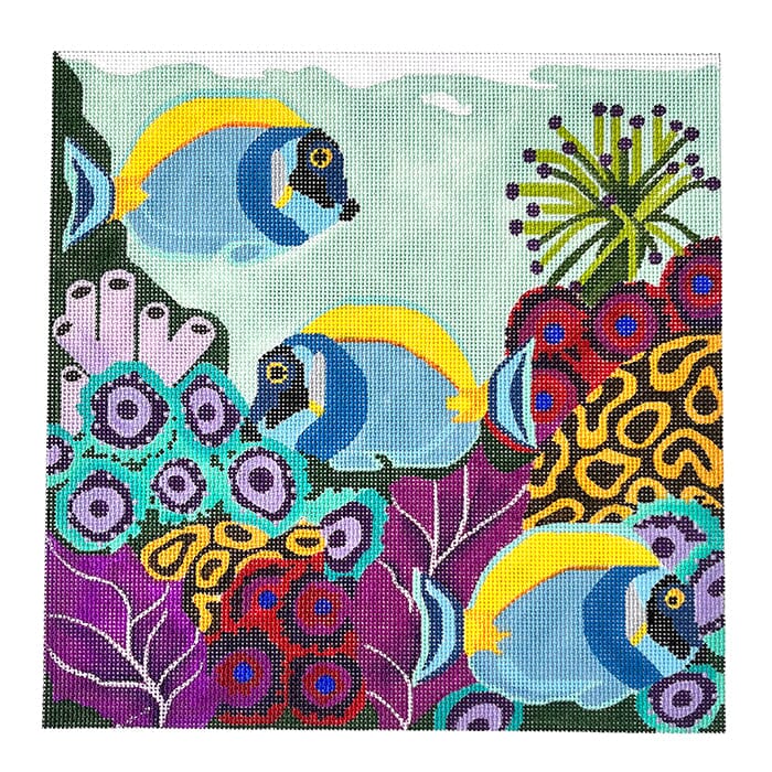 Tangs in Reef Painted Canvas Melissa Prince Designs 