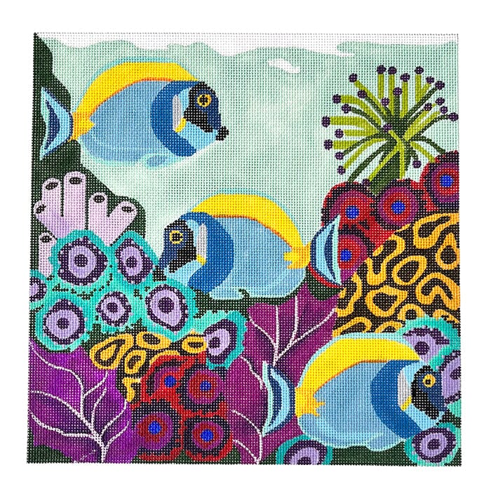 Tangs in Reef Painted Canvas Melissa Prince Designs 
