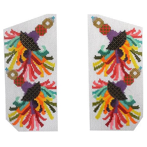 Tassel Reader Eyeglass Case Painted Canvas Chris Lewis Distributing  - 1