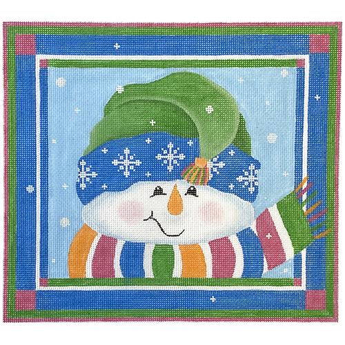 Tassel Snowman Painted Canvas Pepperberry Designs  - 1