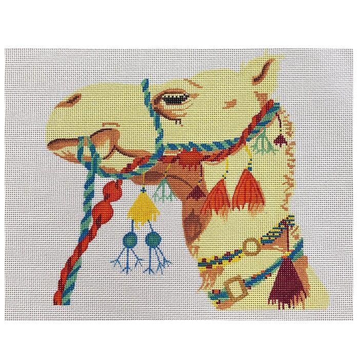 Tasseled Camel Painted Canvas Waterweave  - 1