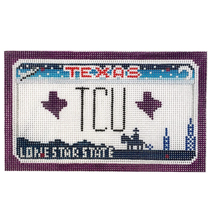 TCU Texas Christian University Painted Canvas CBK Needlepoint Collections  - 1