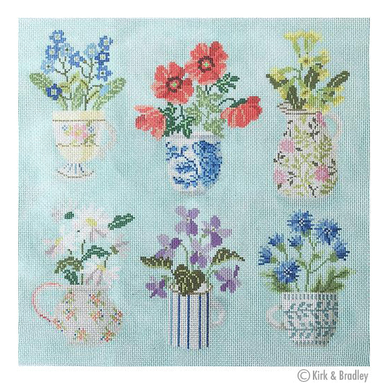 Tea Party Painted Canvas Kirk & Bradley 

