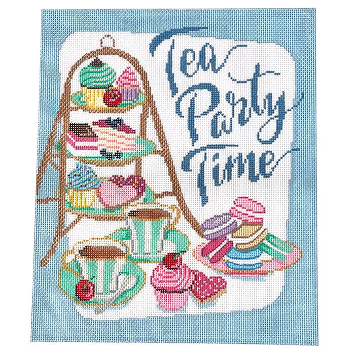 Tea Party Time Painted Canvas Alice Peterson Company  - 1