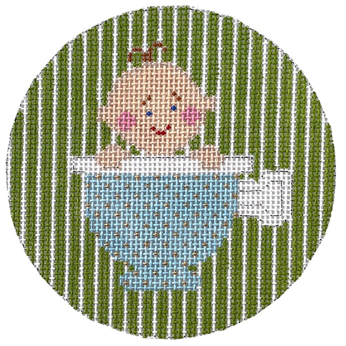 Teacup Boy with Stitch Guide Painted Canvas The Princess & Me 