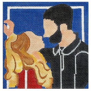 Ted Lasso Series Coaster   Roy & Keely Painted Canvas Melissa Prince Designs 
