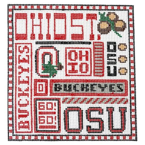 Teenie - Ohio State Painted Canvas The Meredith Collection 