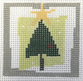 Teeny Tree (dark green) Painted Canvas Pippin  - 1