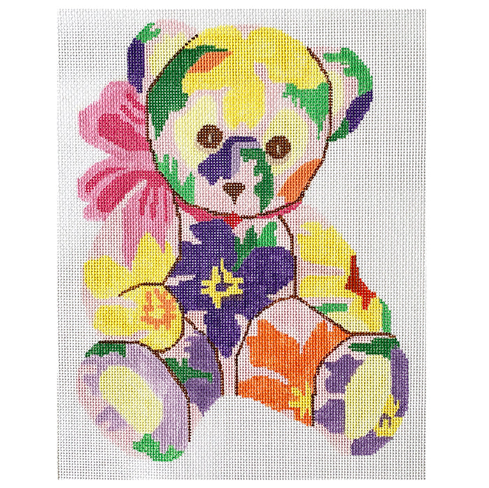 Tender Teddy Pink Painted Canvas Jean Smith 