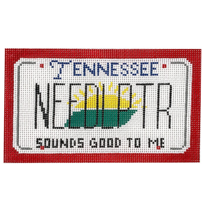 Tennessee Mini Plate Painted Canvas CBK Needlepoint Collections 