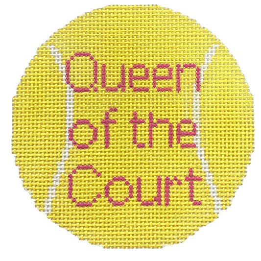 Tennis Ball - Queen of the Court on 13 Painted Canvas Atlantic Blue Canvas 