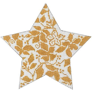 Teri's 6" Star   Gold Painted Canvas Whimsy & Grace
