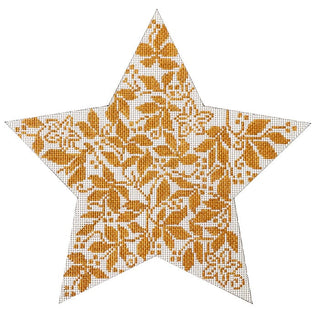 Teri's Tree Topper Star 10" Gold on 13 Painted Canvas Whimsy & Grace
