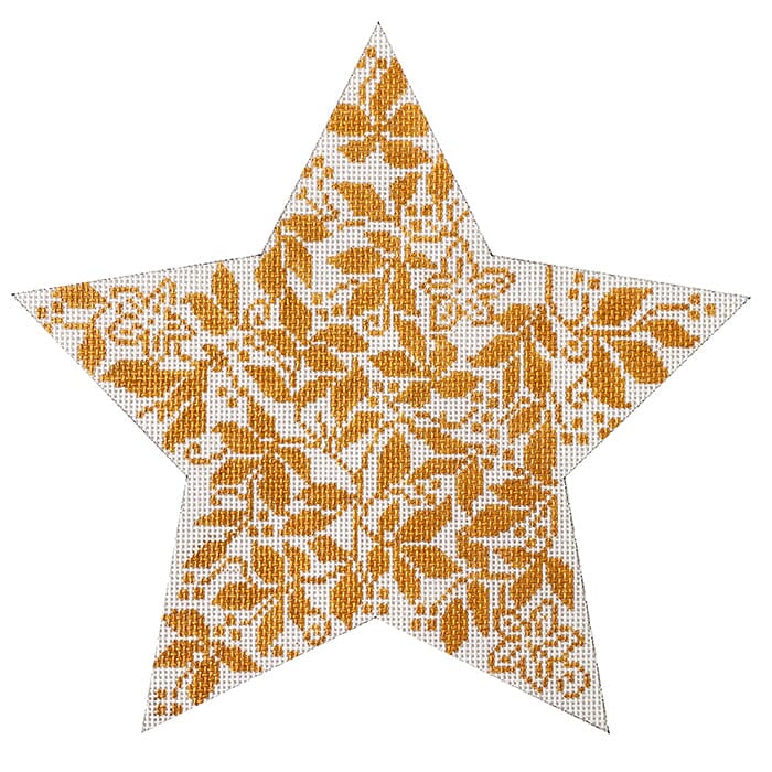 Teri's Tree Topper Star 10" Gold on 13 Painted Canvas Whimsy & Grace - 1