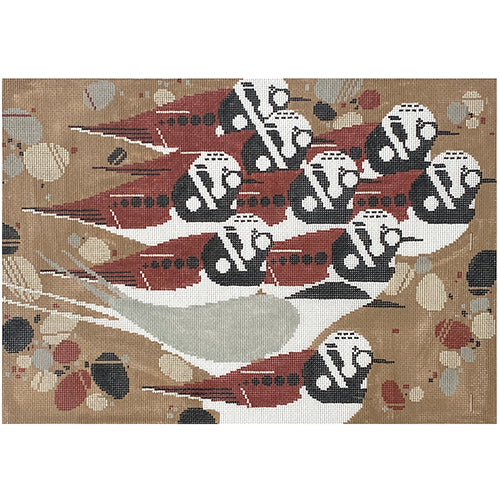 Tern Stones and Turnstones Painted Canvas Charley Harper  - 1