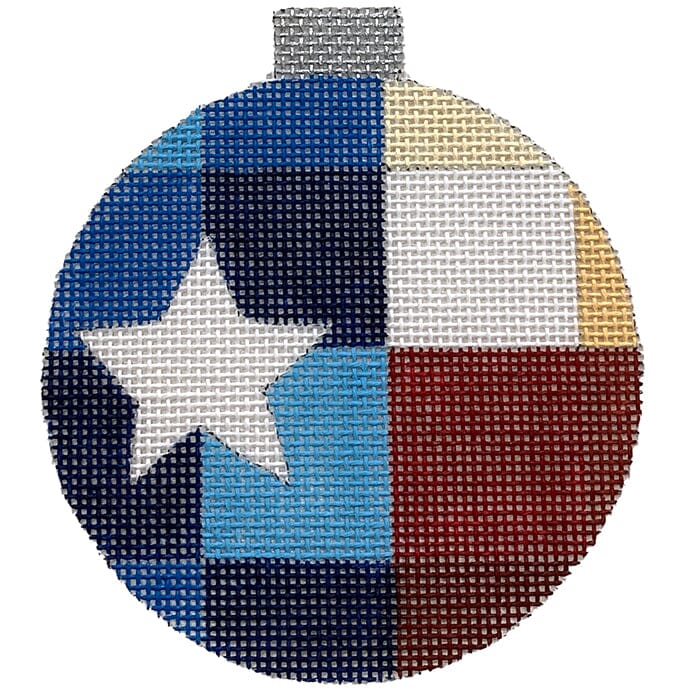 Texas Flag Modern Ornament Painted Canvas Raymond Crawford Designs 