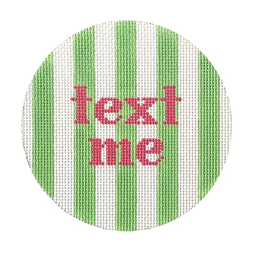 Text Me Round on Stripes Painted Canvas Kangaroo Paw Designs 