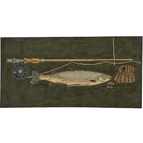 Thad's Delightful Catch Painted Canvas Cooper Oaks Design  - 1