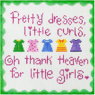Thank Heaven for Little Girls Painted Canvas Patti Mann 
