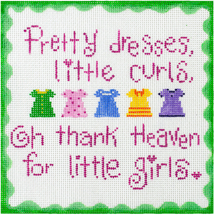 Thank Heaven for Little Girls Painted Canvas Patti Mann 
