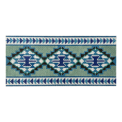 The Arcadia Eyeglass Case   Blue Printed Canvas KCN Designers  - 1
