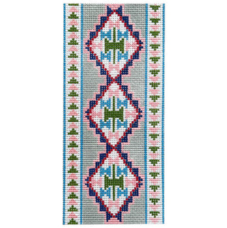 The Arcadia Eyeglass Case   Pink & Green Painted Canvas KCN Designers 

