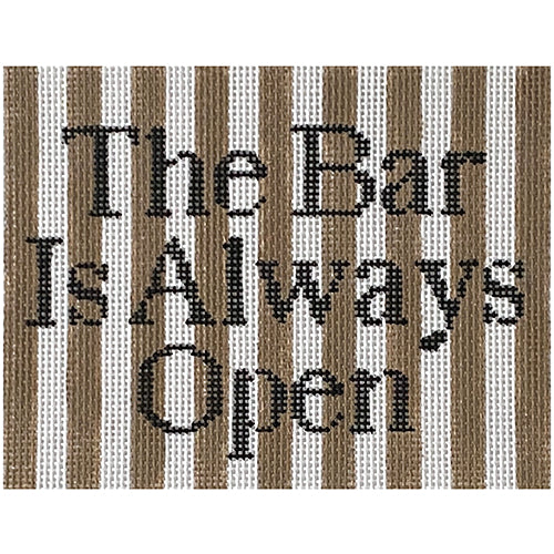 The Bar is Always Open Painted Canvas SilverStitch Needlepoint  - 1