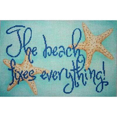 The Beach Fixes Everything! Painted Canvas Associated Talents 