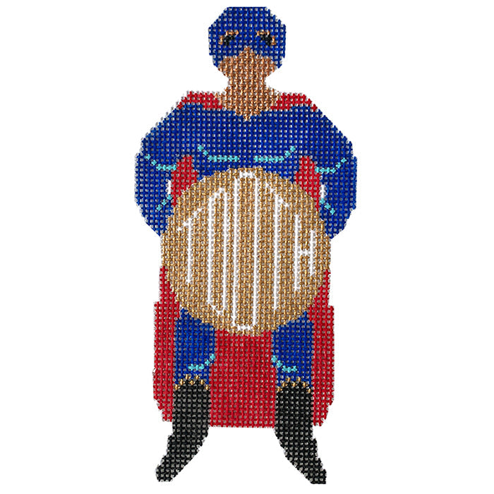 The Canine Crusader Tooth Fairy Pillow Painted Canvas Anne Fisher Needlepoint LLC 
