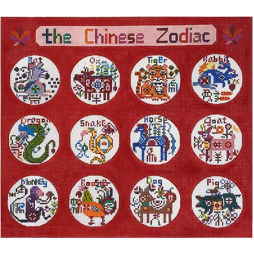 The Chinese Zodiac Painted Canvas Birds of a Feather 