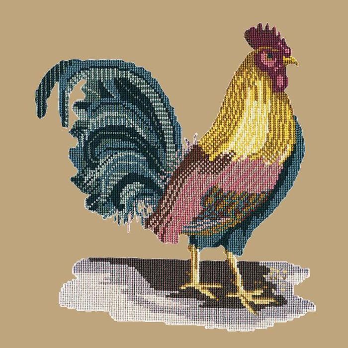 The Cockerel Needlepoint Kit Kits Elizabeth Bradley Design Sand 
