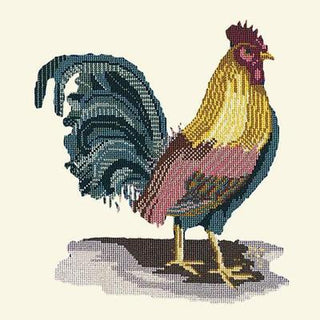 The Cockerel Needlepoint Kit Kits Elizabeth Bradley Design Winter White 
