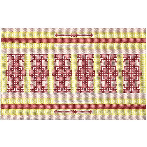 The Dale Clutch - Pink & Yellow Painted Canvas KCN Designers 