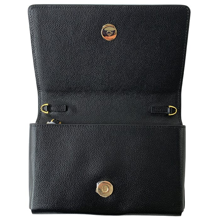 The Everyday Clutch - Black + Gold Chain Leather Goods Rachel Barri Designs 