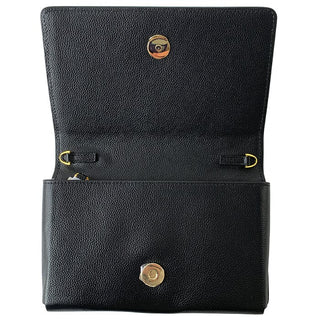 The Everyday Clutch   Black + Gold Chain Leather Goods Rachel Barri Designs 

