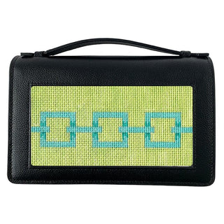 The Everyday Clutch   Black + Gold Chain Leather Goods Rachel Barri Designs 

